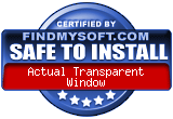 FindMySoft.com SAFE TO INSTALL certificate