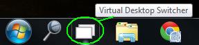 Virtual Desktops Switcher button in taskbar