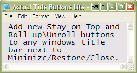Actual Title Buttons Lite - Add new buttons to any windows title bar