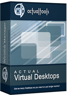Use virtual desktops: get new window organization abilities with the help of Actual Virtual Desktops in Windows 2000/XP/2003/Vista/2008.
