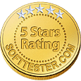 5 stars rating at SoftTester.com