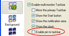 How to enable the Pin to Taskbar ability