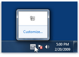 Hidden tray icons window for secondary taskbars