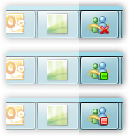 State icons on application buttons