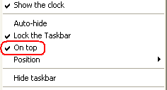 Toggle secondary taskbars stay always-on-top or not
