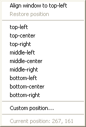 Align Window Context Menu