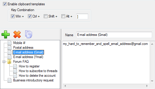 Clipboard Templates Panel