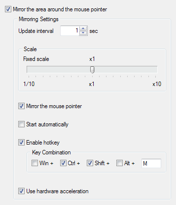 Mouse Mirroring Panel