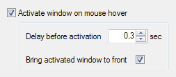 Mouse Options Panel
