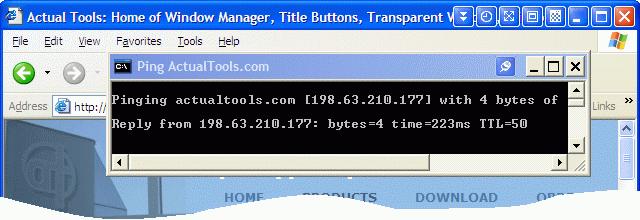 Keep monitoring console windows (such as ping, telnet, netstat etc.) always-on-top