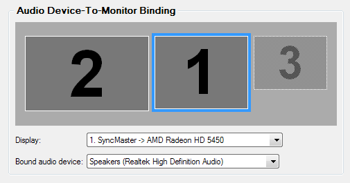 Audio Switcher configuration panel