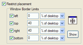 Restriction settings for the Orders web page