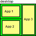 Defining separated areas for different applications