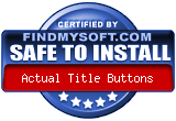 FindMySoft.com SAFE TO INSTALL certificate