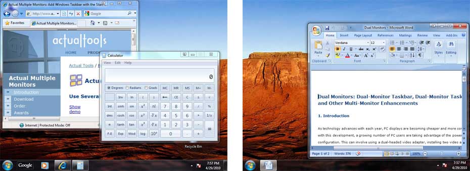 Remote Desktop Dual Monitors Windows Vista