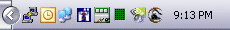 System Tray: PuTTY session minimised and unobtrusive